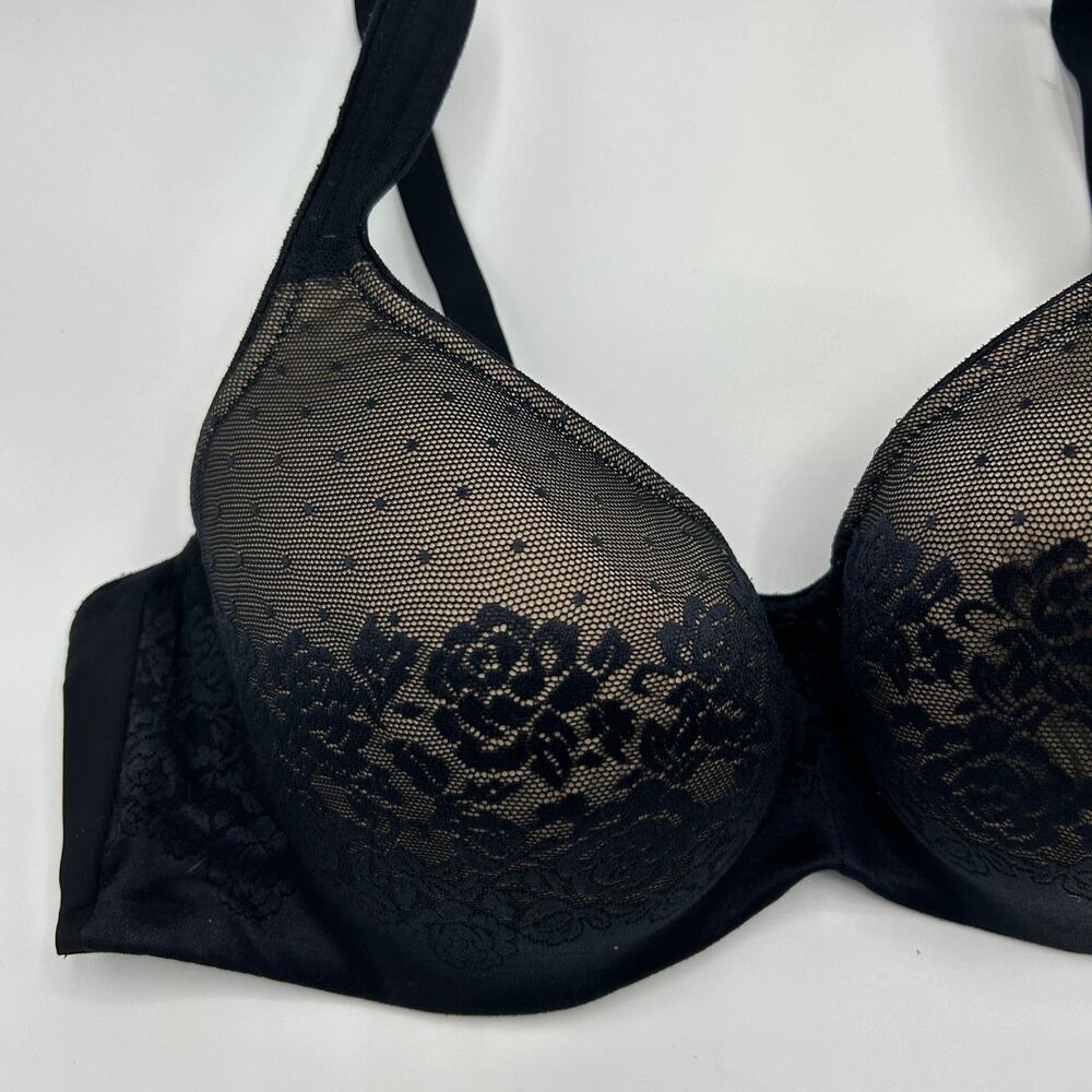 Soma Stunning Support Balconette Bra 38D Black Lace Underwire - Picture 4 of 16
